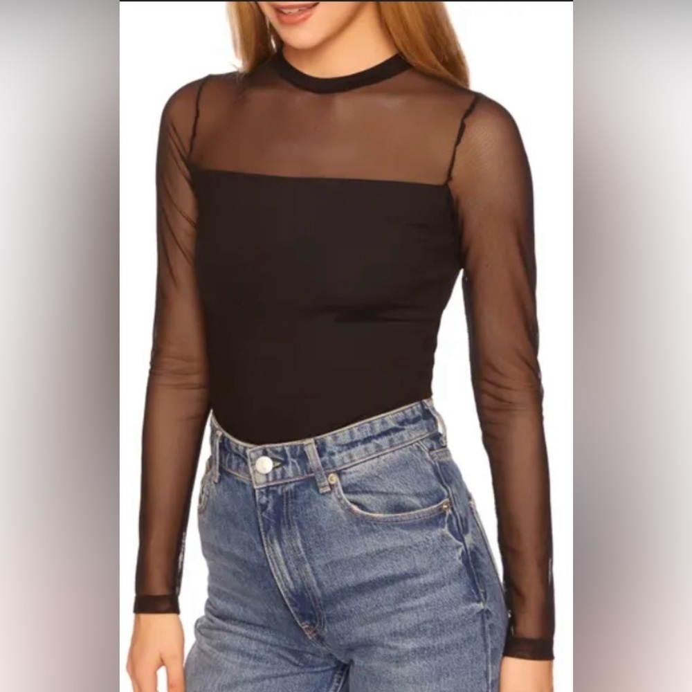Donna Karen mesh top